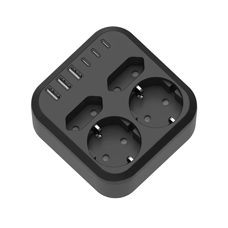 4 Outlets EU Wall Power Strip
