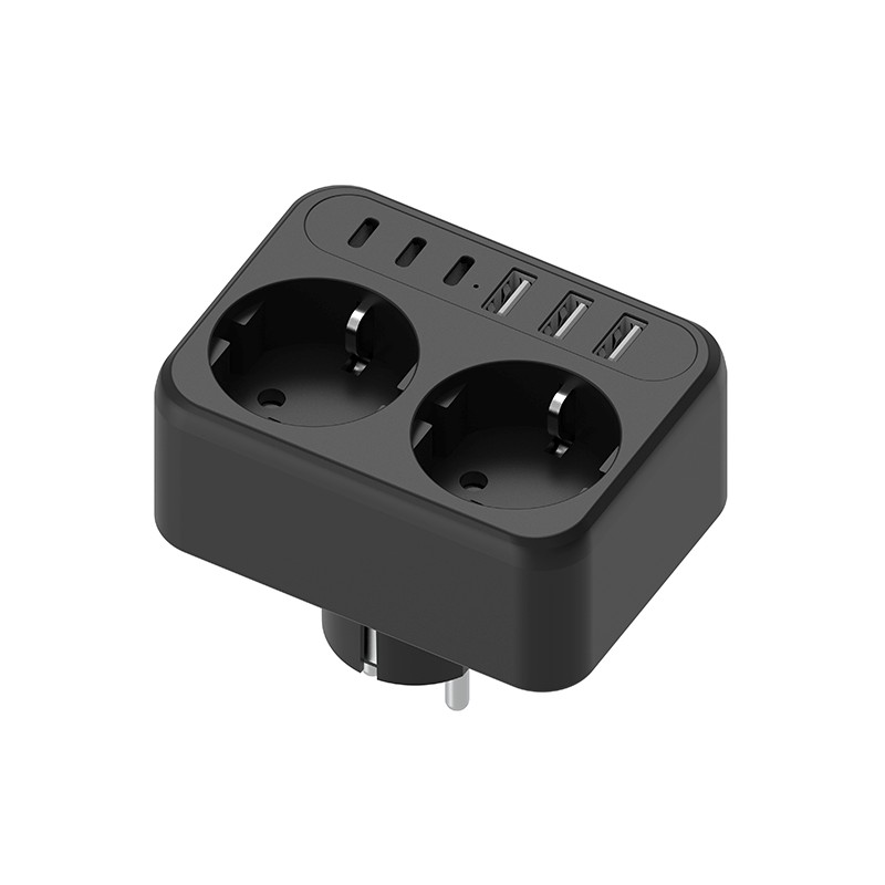 2 Outlets EU Wall Powers Strip